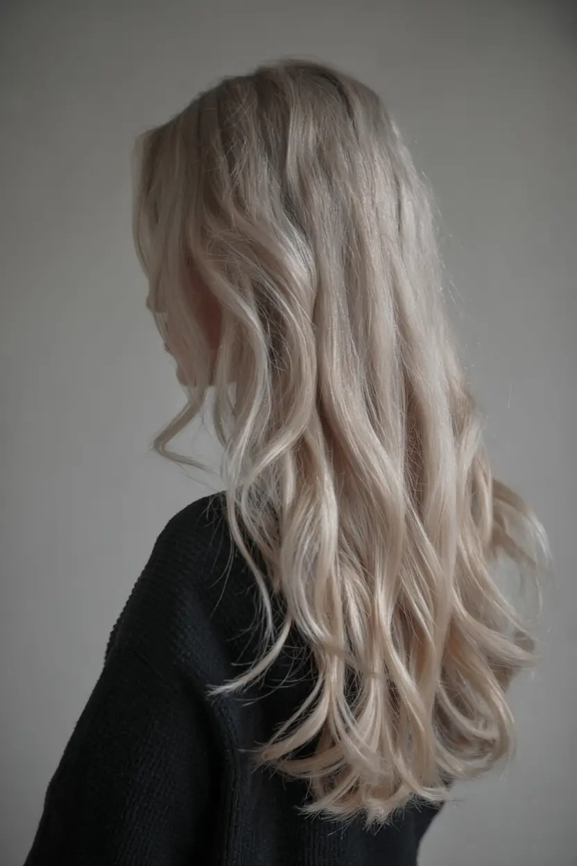 ash blonde hair color 2026+Cool-Toned Cascade with Winter Grace