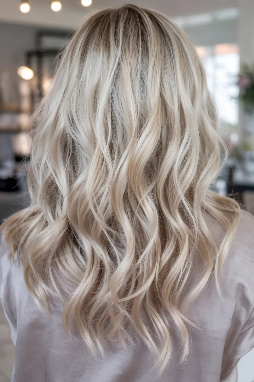ash blonde hair color 2026+Glacial Waves with Delicate Ribbons