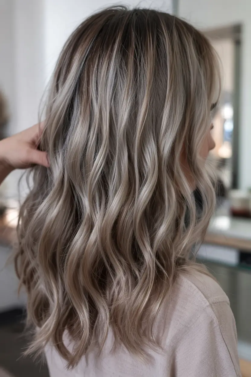 ash brown hair color 2026 Cashmere Ash with Luxe Metallic Lift