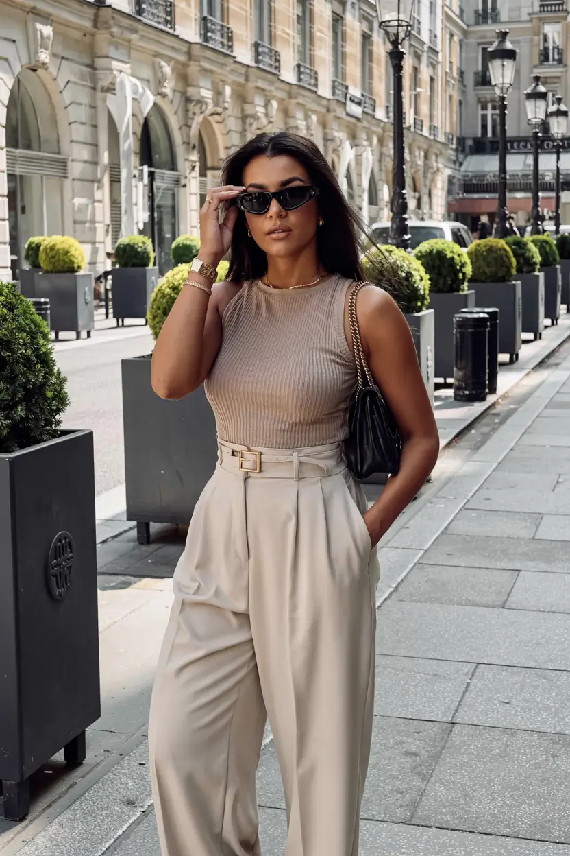 Best brunch outfits 2026 Soft Neutrals With a Sculpted Modern Edge