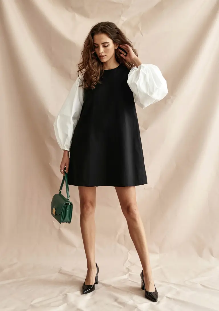 Best brunch outfits 2026 Bold Contrast With Sculptural Everyday Drama