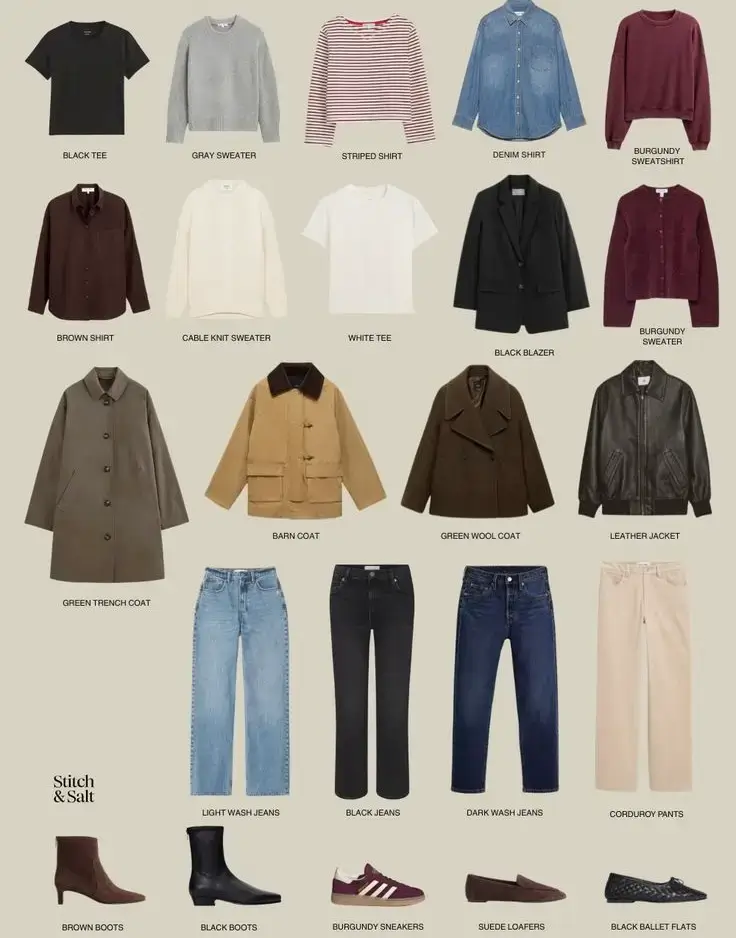 Best capsule wardrobe outfits 2026 Autumn Layers