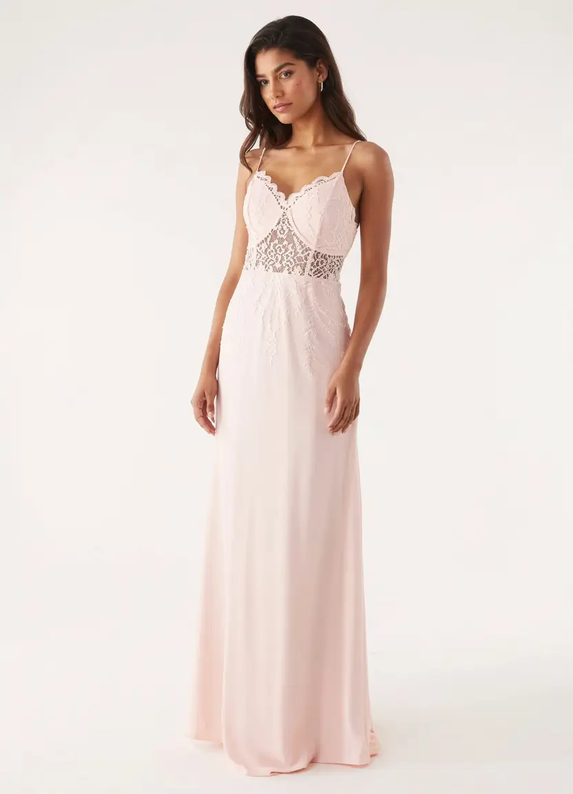 Birthday outfits for women 2026 Lace Elegance in Soft Blush