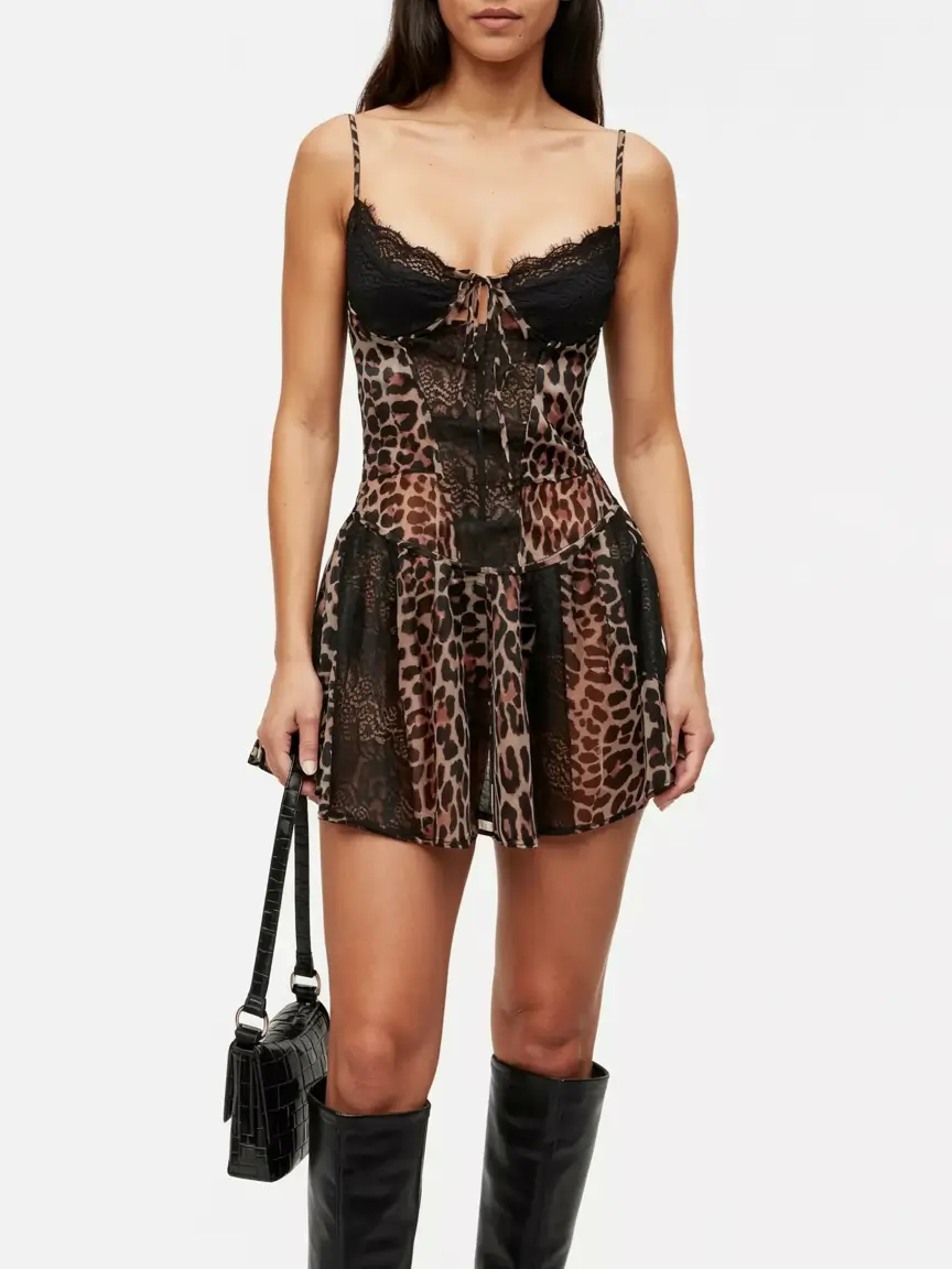 Birthday outfits for women 2026 Bold Leopard with Lingerie Energy