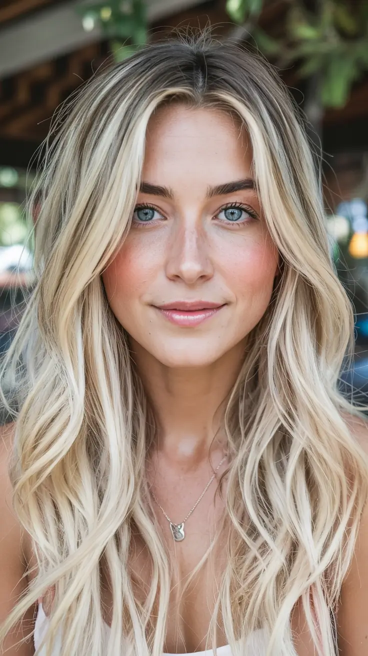 blonde hair color 2026 Sun-Lit Blonde with Whispery Waves