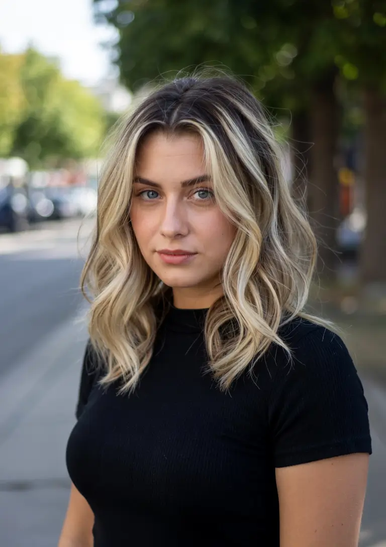 blonde hair color 2026 Face-Framing Icy Blonde on a Rooted Base