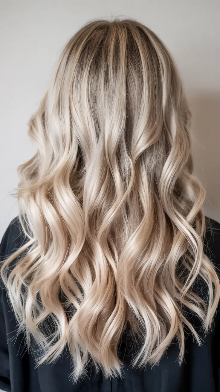 blonde hair color 2026 Dimensional Wheat Blonde with S-Curve Waves