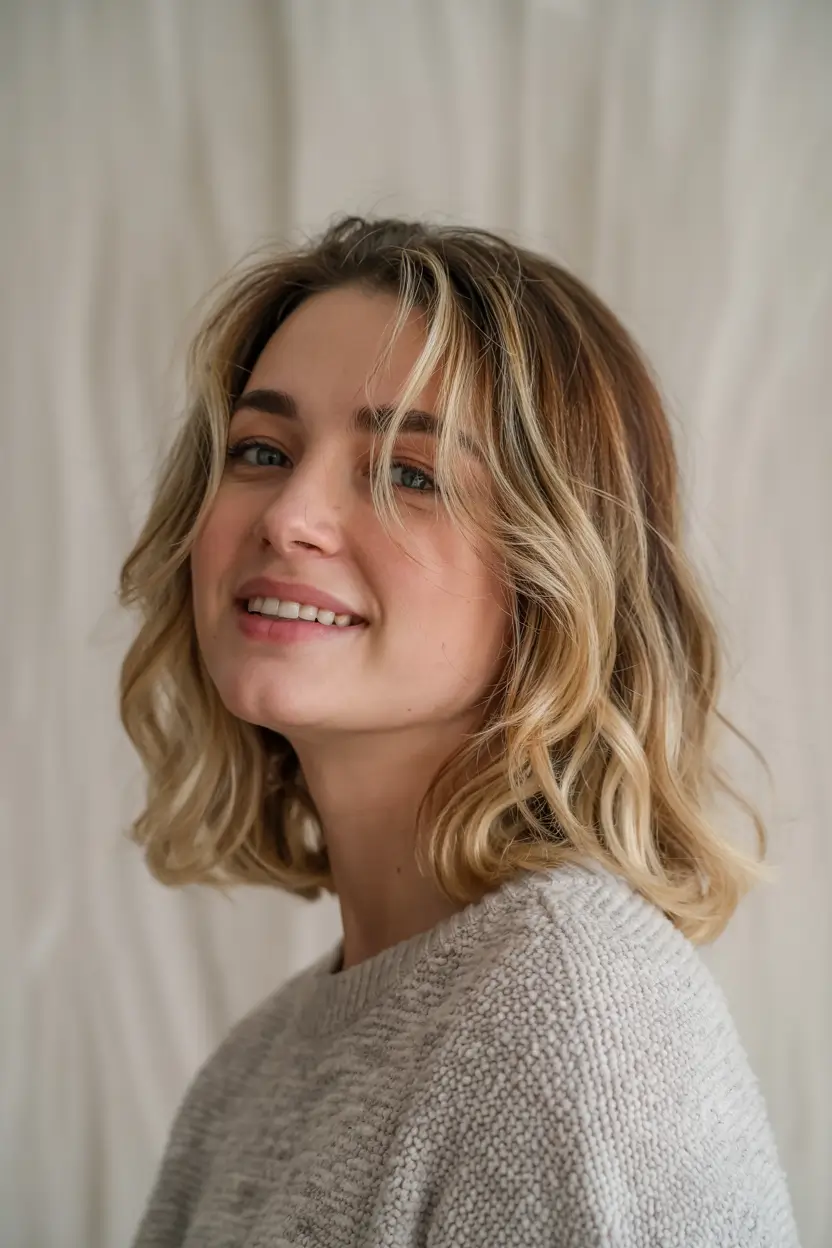 bob haircut ideas 2026 Buttery Blonde Bob with a Casual Bend