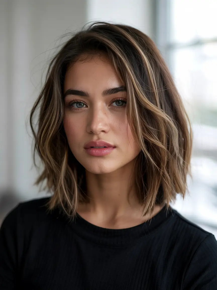 bob haircut ideas 2026 Undone Texture with Face-Framing Layers
