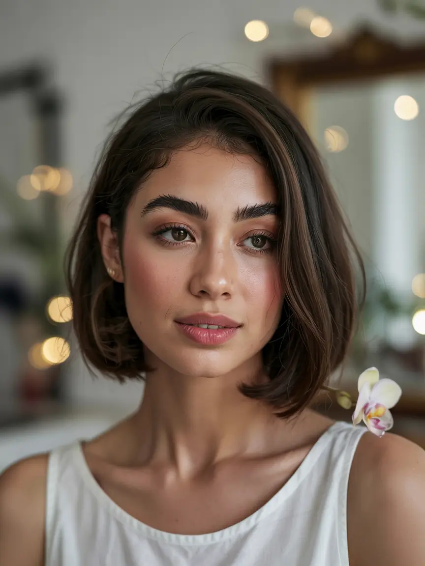 bob haircut ideas 2026 Classic French Bob with a Romantic Curve