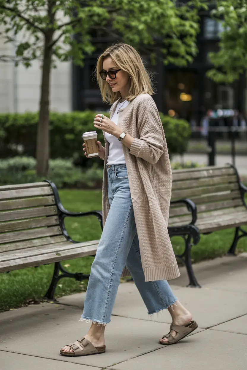 Casual jeans outfits 2026 Weekend Lightness in Beige and Denim