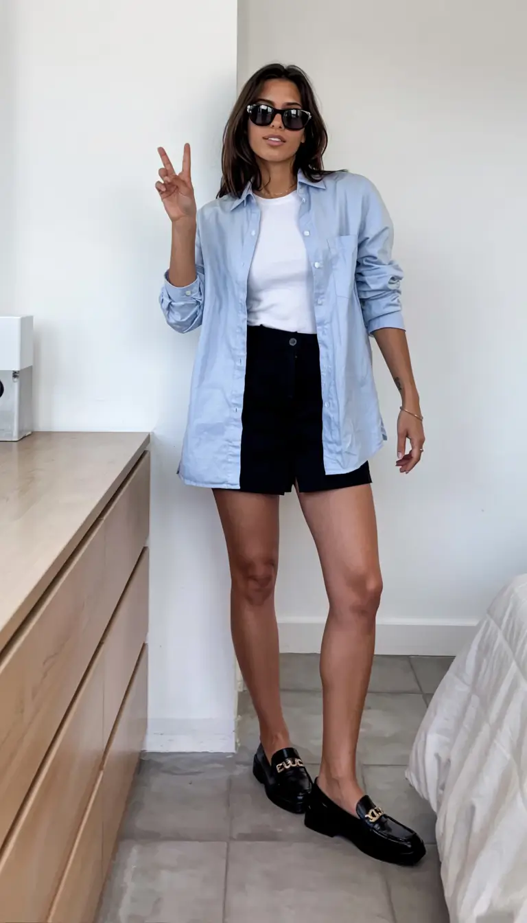 casual skirt outfits 2026 Classic Ease with a Hint of Edge