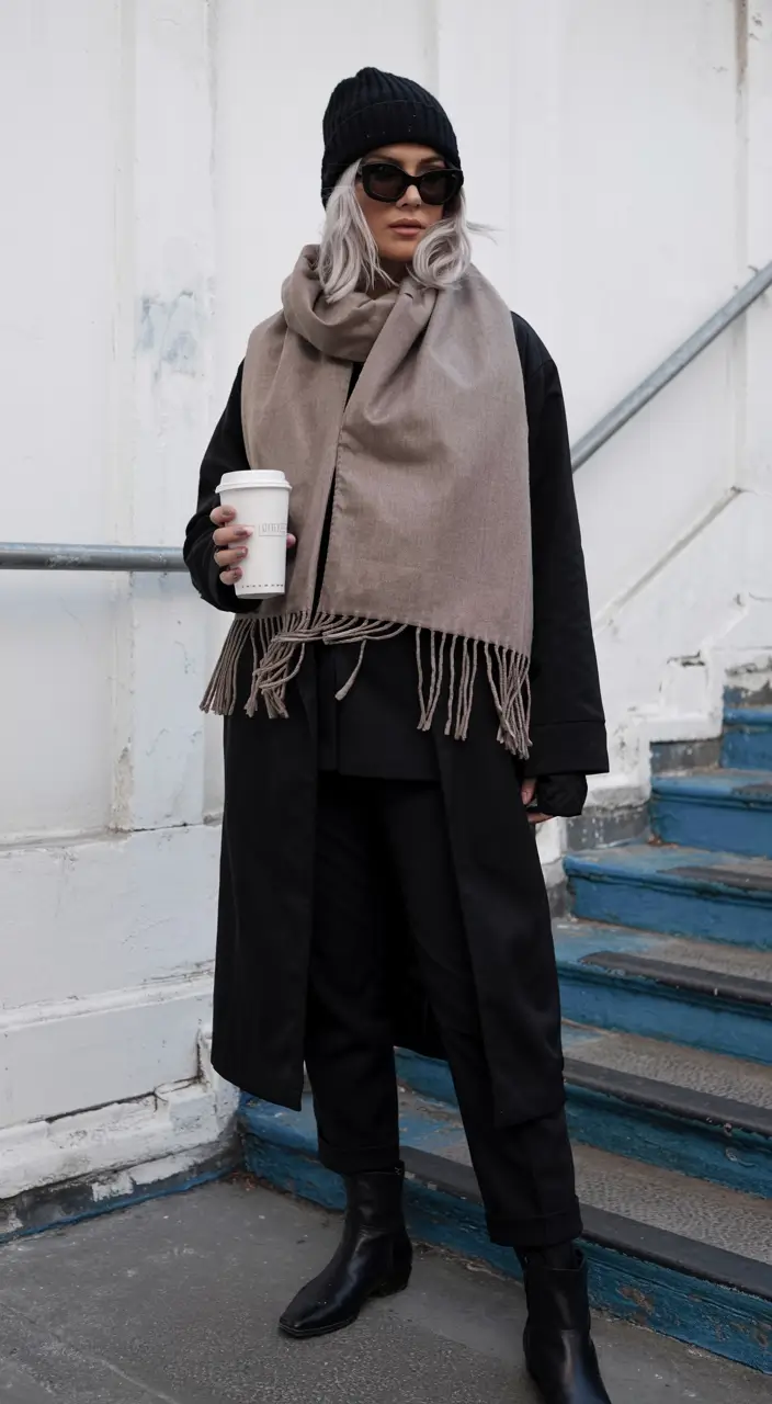 chic cold weather outfits 2026 - Neutral Luxe on the Go