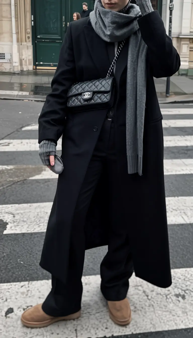 chic cold weather outfits 2026 - Monochrome Confidence