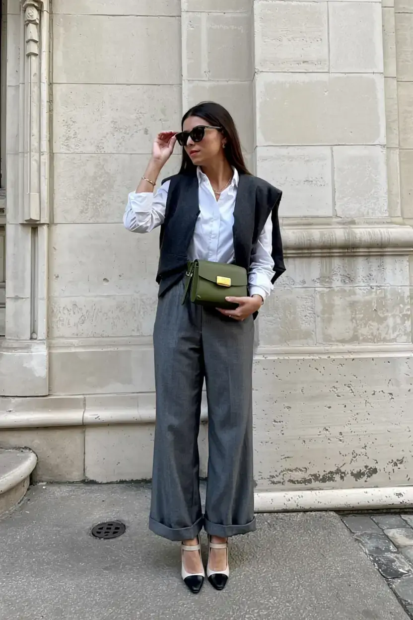 Chic office outfits for work 2026 Timeless Grey with a Modern Twist