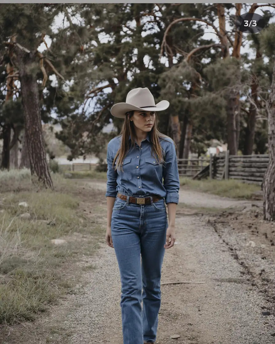 chic rodeo outfits 2026 Denim on Denim Revival