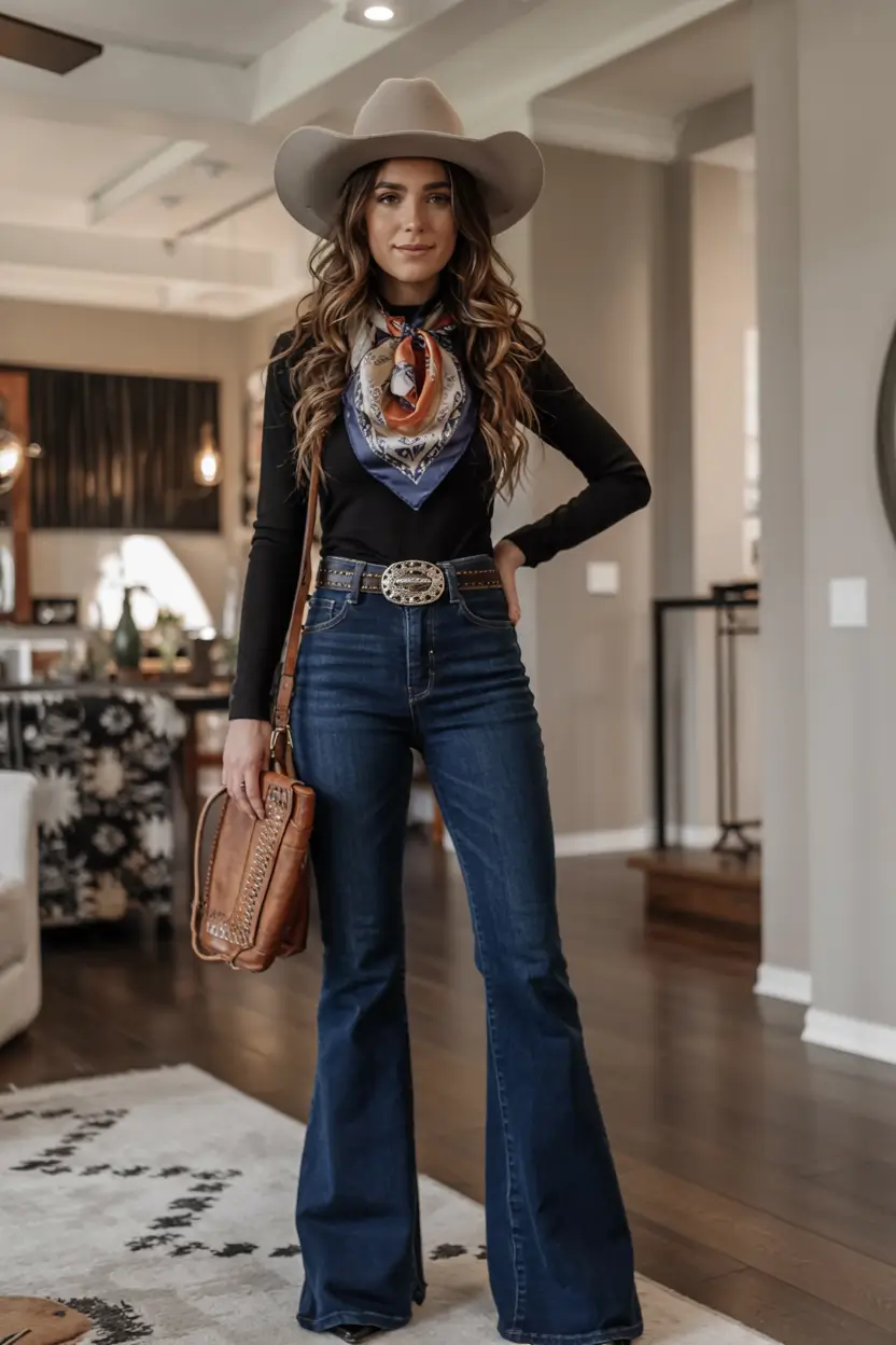 chic rodeo outfits 2026 Retro Rodeo Elegance