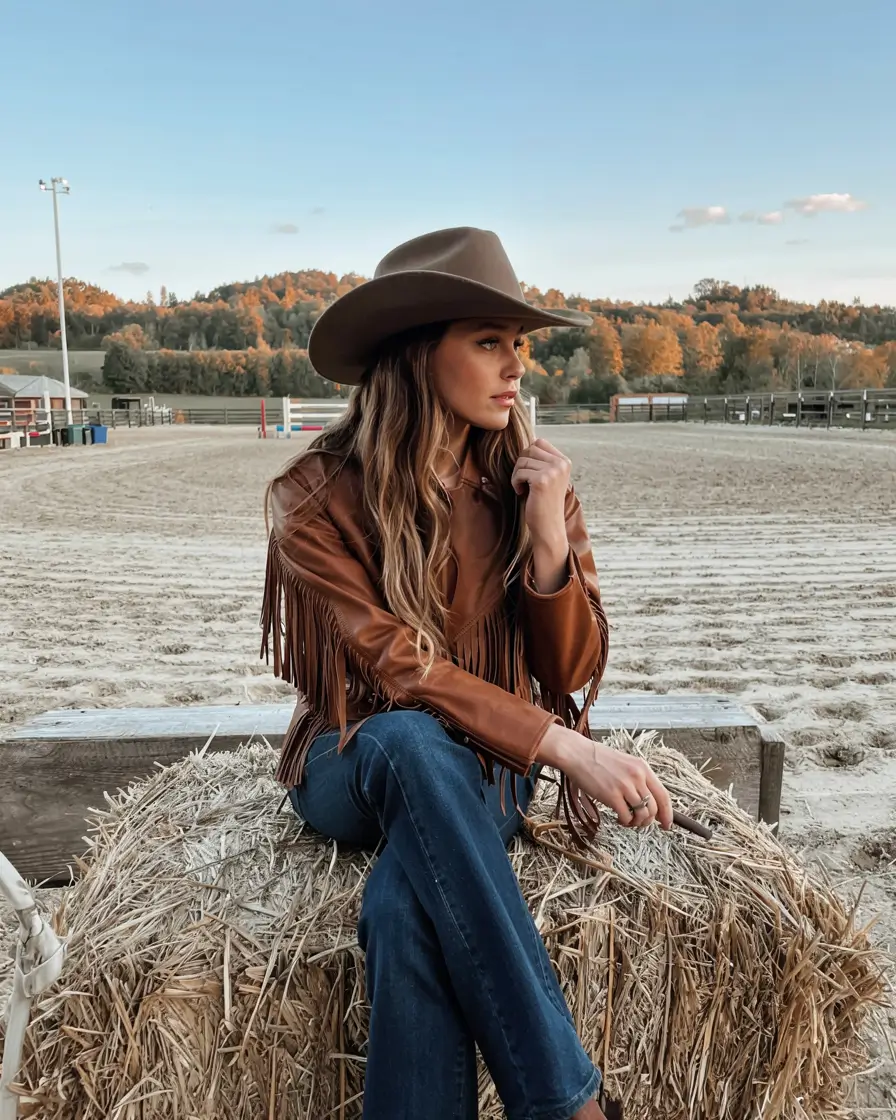 chic rodeo outfits 2026 Fringe and Autumn Hues