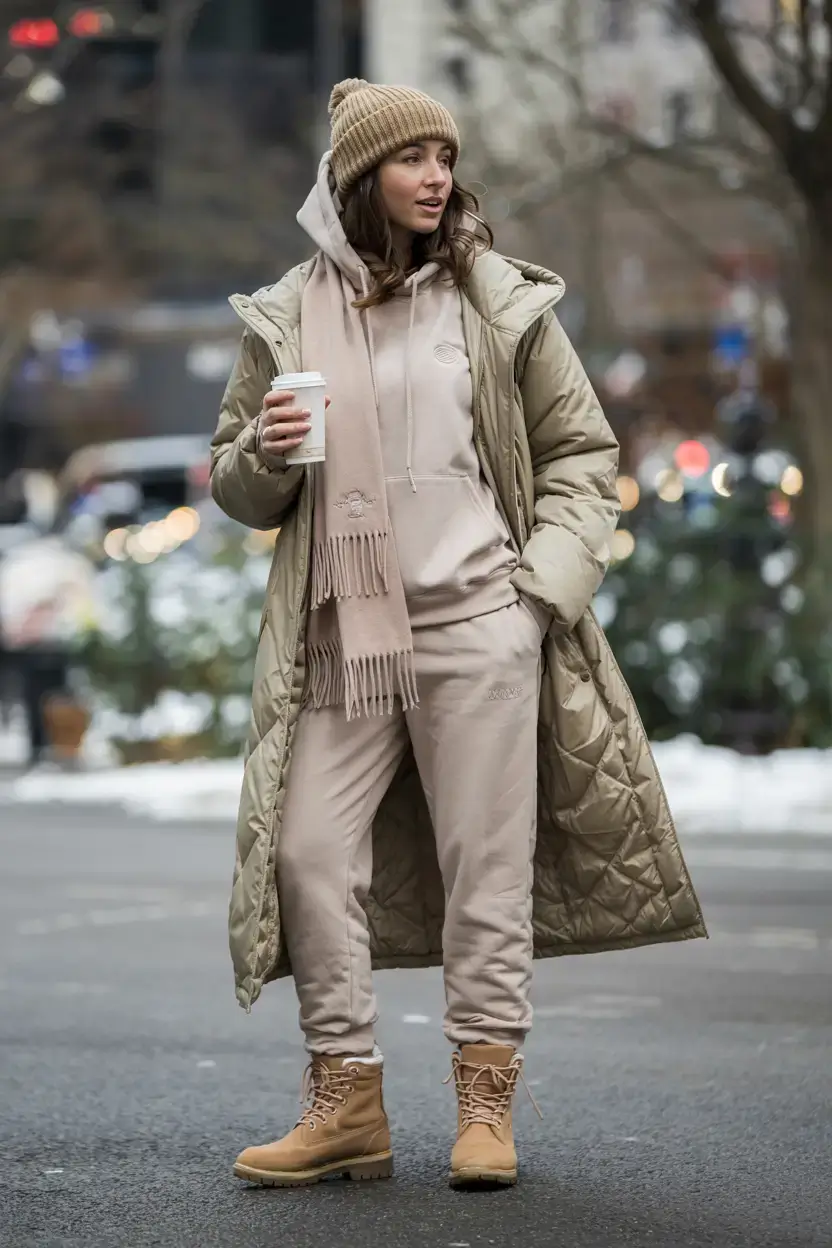 comfy outfits for women 2026 Winter Neutrals with Street Charm
