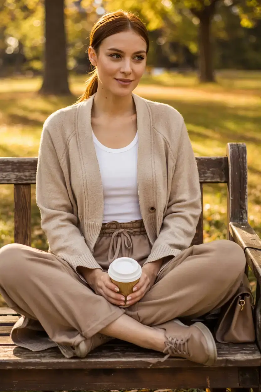 comfy outfits for women 2026 Coffee Park Calm