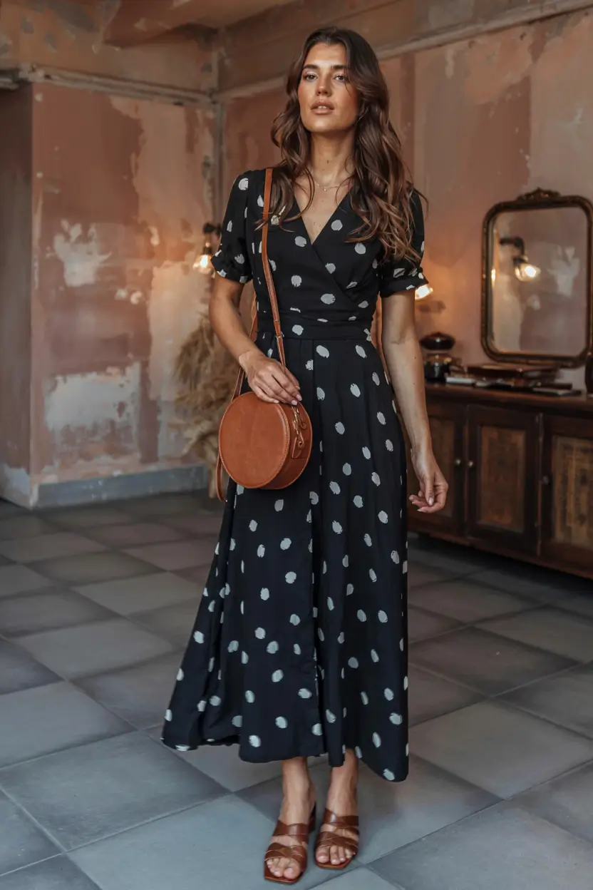 Cute casual outfit ideas 2026 Vintage Dots & Effortless Grace