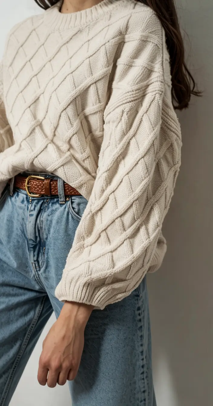 Cute casual outfit ideas 2026 Textured Neutrals & Denim Calm