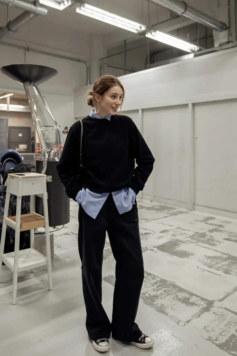 Cute casual outfit ideas 2026 Layered Casual & Blue Undercurrents