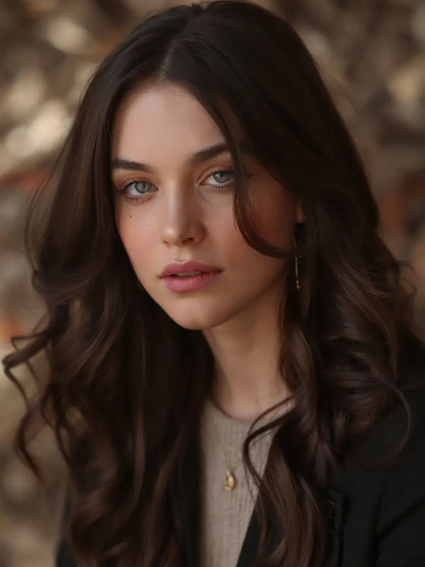 dark brown hair color 2026 Classic Cascading Curls