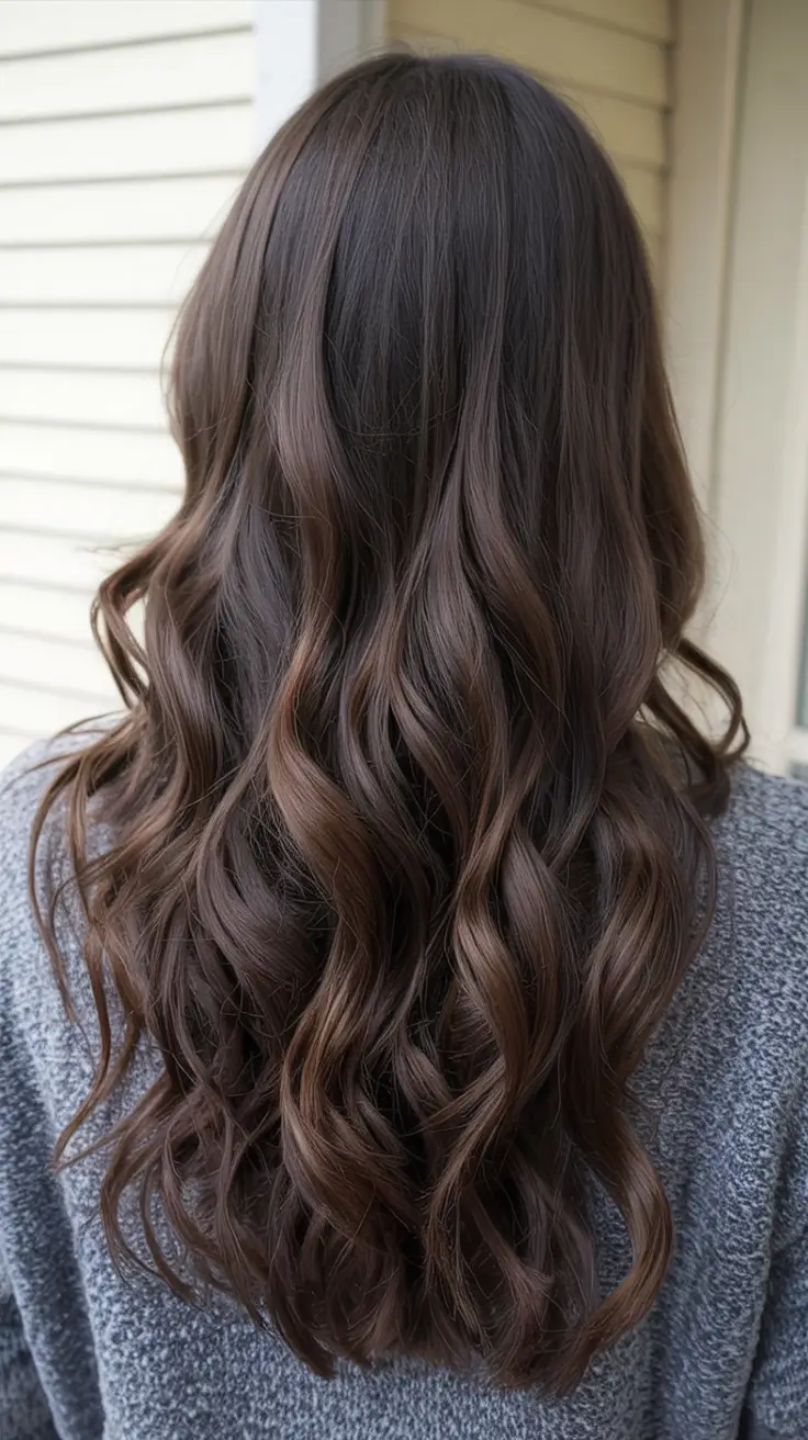dark brown hair color 2026 Toffee Ripple Curls