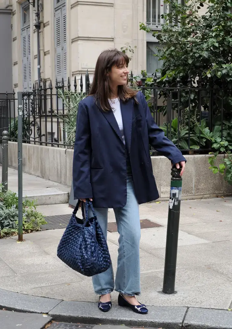 Everyday outfit inspiration 2026 Oversized Navy and Effortless Ease