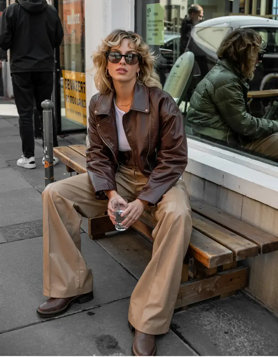 fashion outfits inspo for women 2026 Retro Leather Luxe