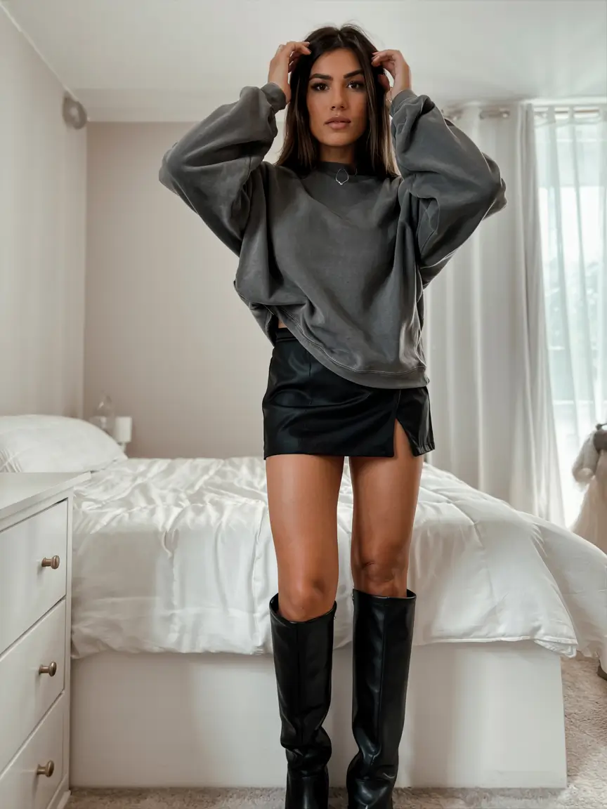 First date outfits for women 2026 Effortless Soft Grunge for Cooler Nights