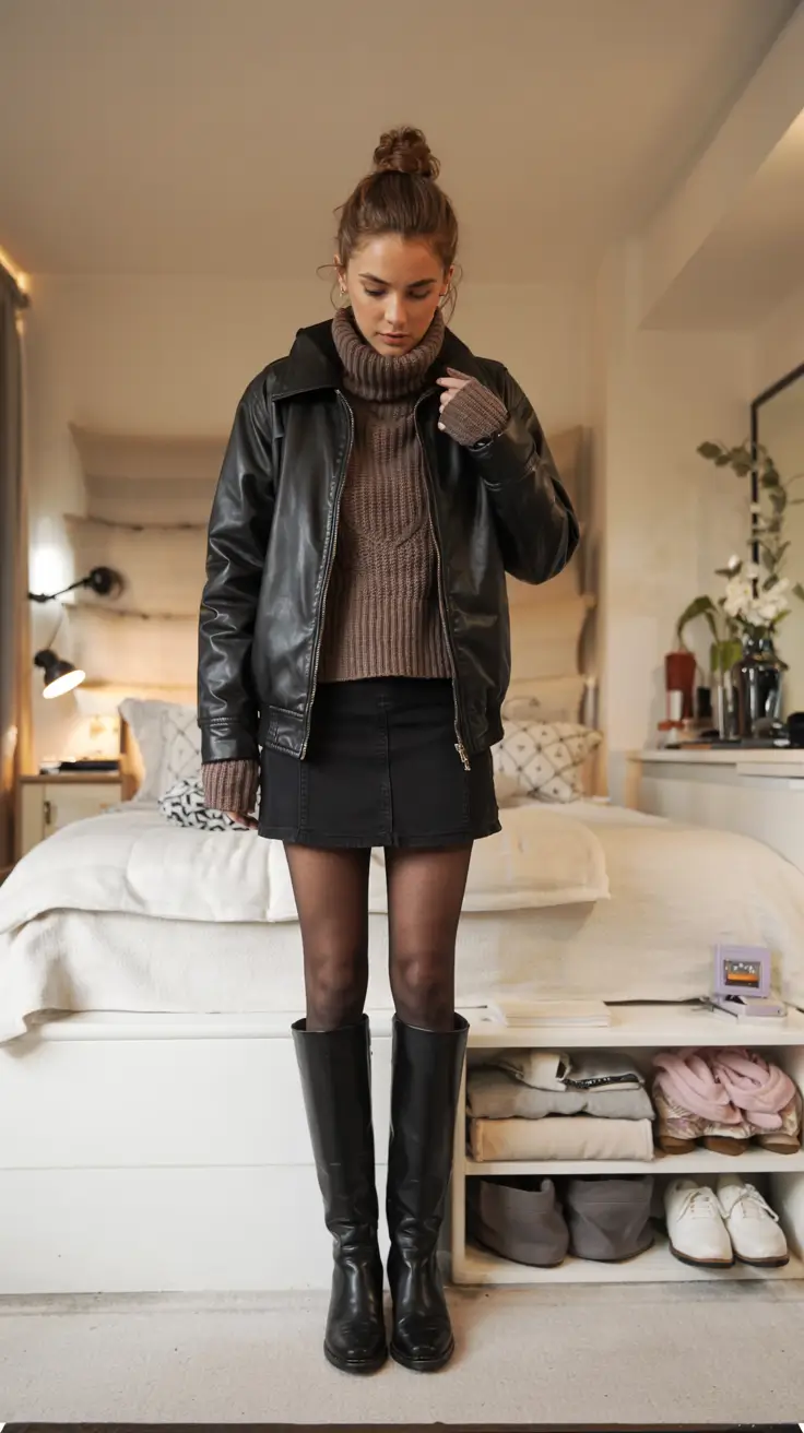 First date outfits for women 2026 Cozy Texture Meets Urban Cool