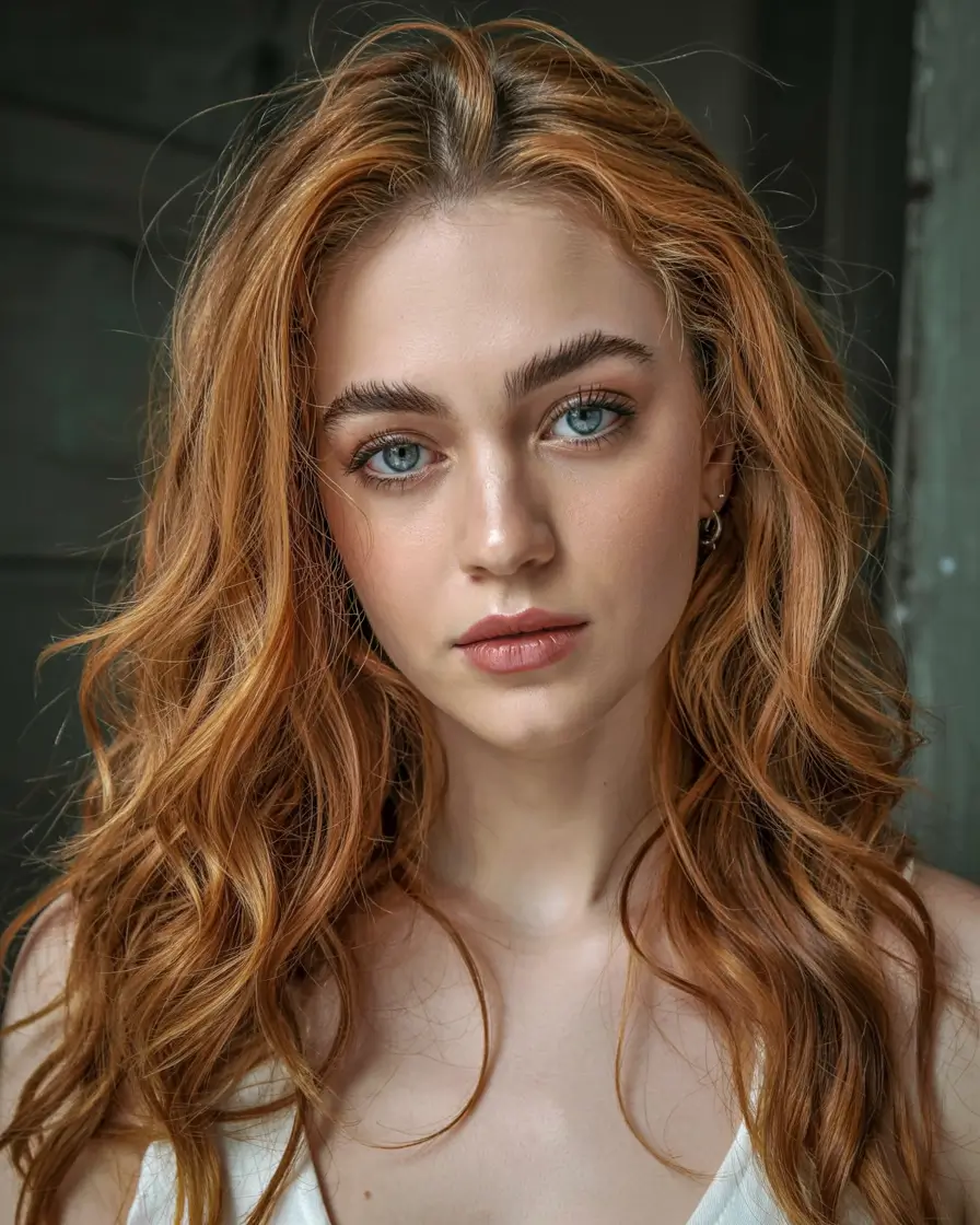 ginger hair color 2026+Soft Honey Ginger with Beachy Texture