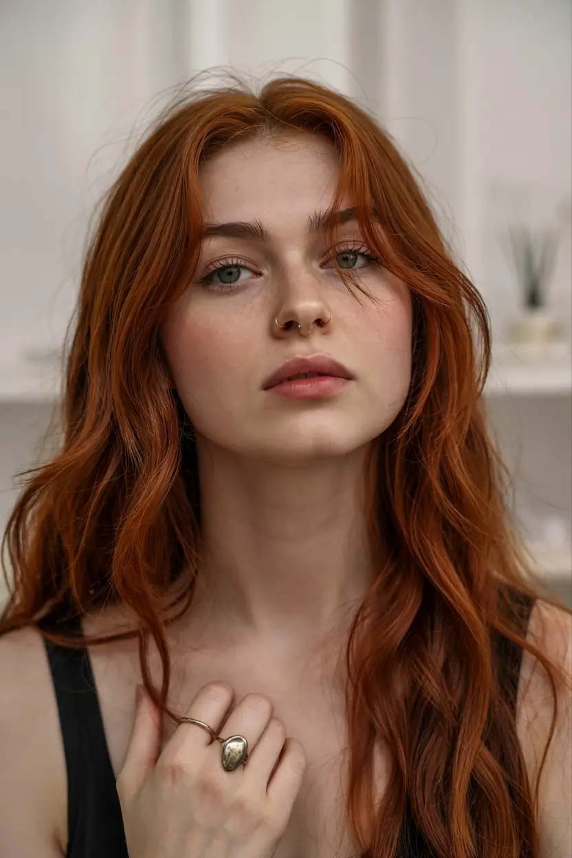 ginger hair color 2026+Face-Framing Ginger Layers with Effortless Volume