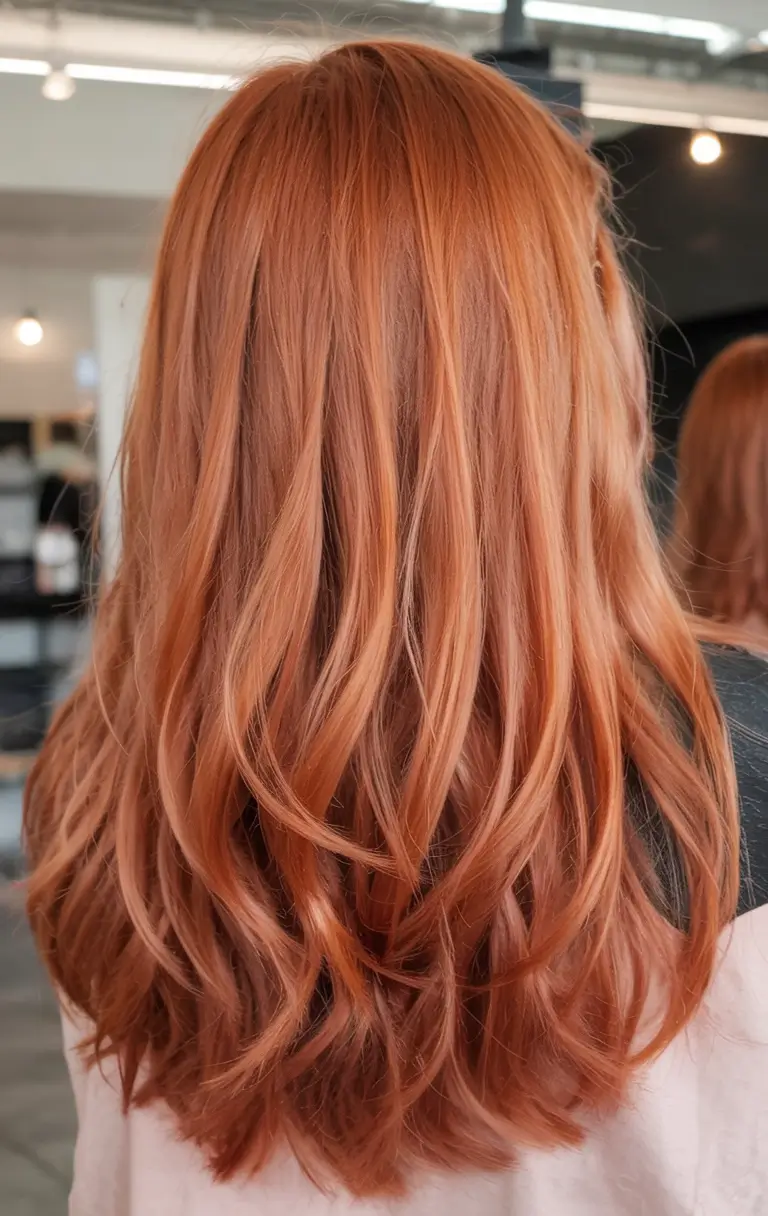 ginger hair color 2026+Sun-Washed Copper in Multi-Dimensional Layers