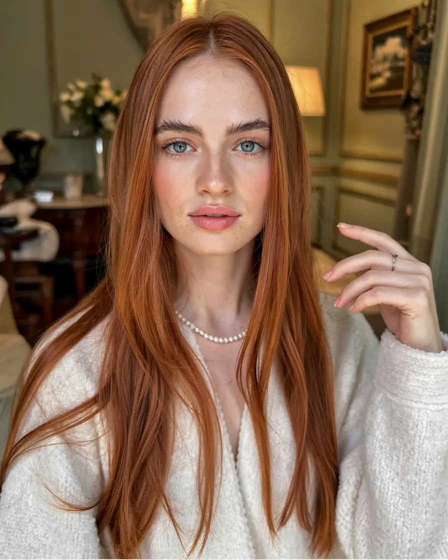 ginger hair color 2026+Classic Ginger Silk with Flawless Length