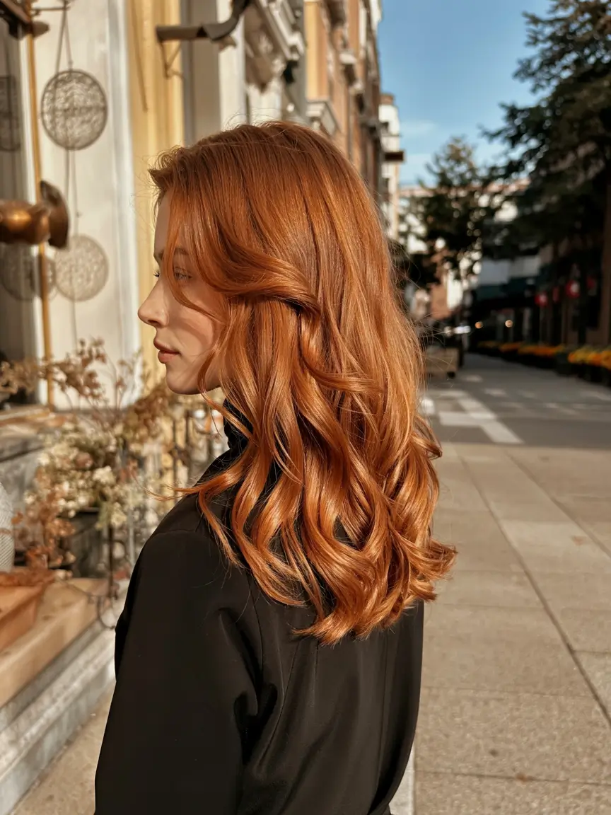 ginger hair color 2026+Cinnamon Shine on Classic Curls