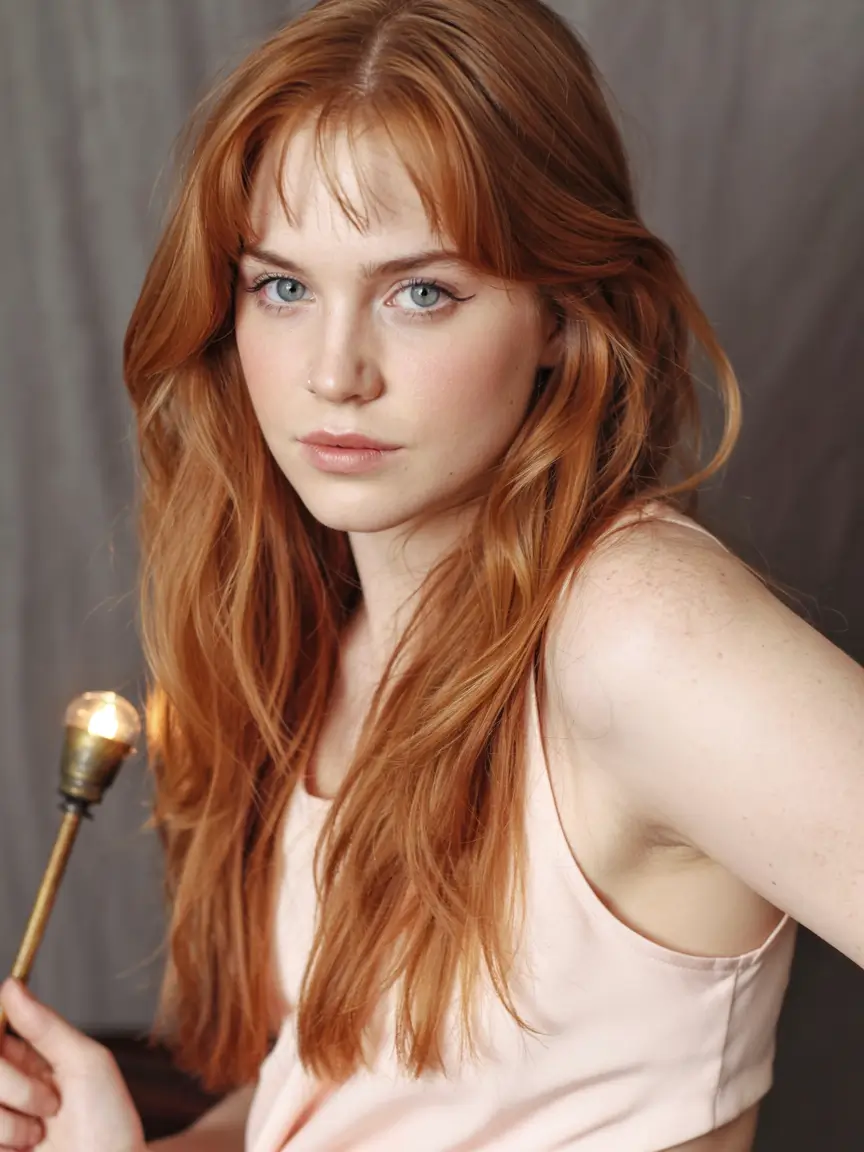 ginger hair color 2026+Strawberry Copper Blend with Bardot Bangs