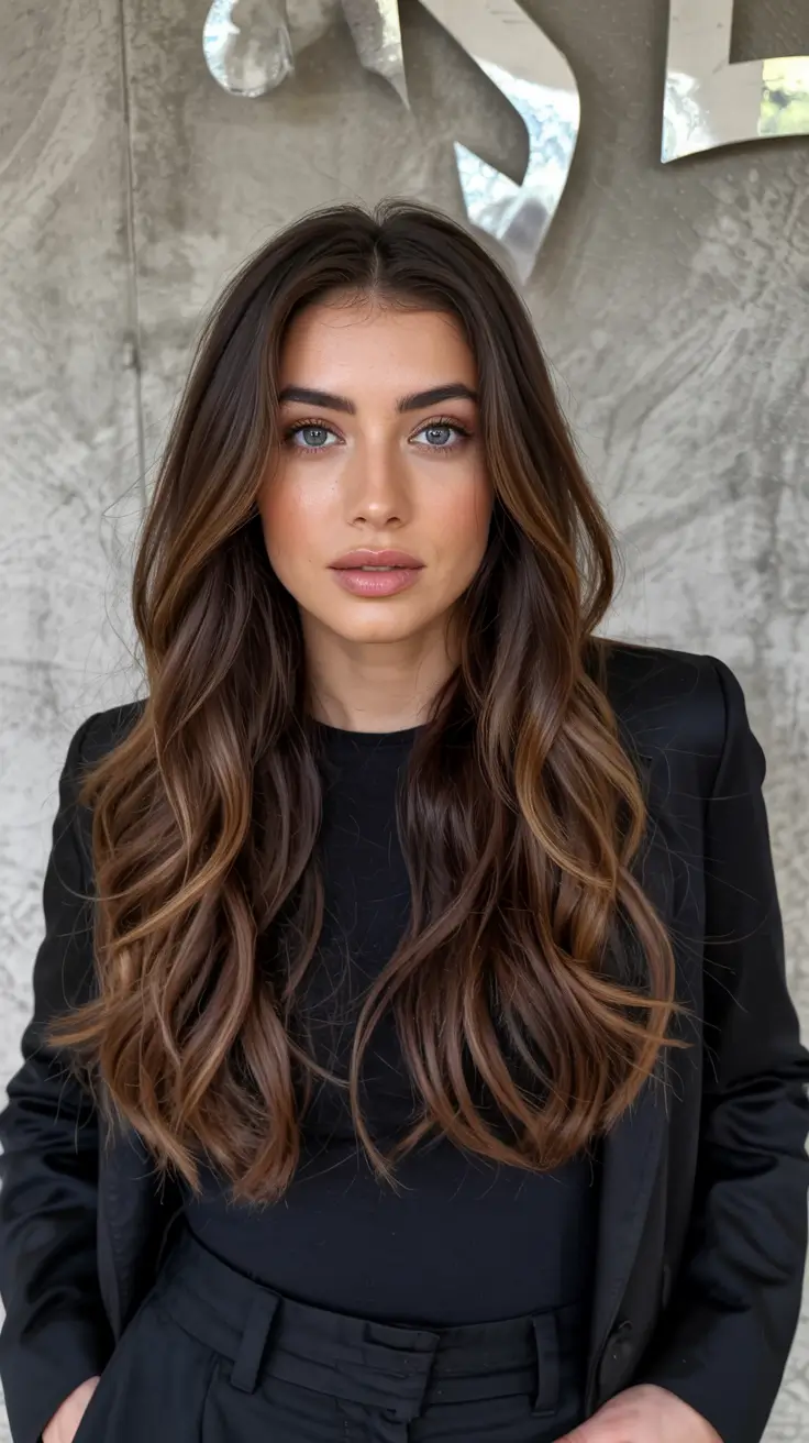 hair color for brown skin tone 2026+Dimensional Ash Mocha with Glossy Finish