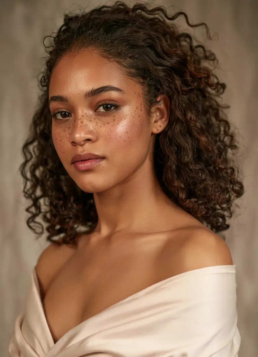 hair color for dark skin tone 2026+Natural Cinnamon Curl Glow