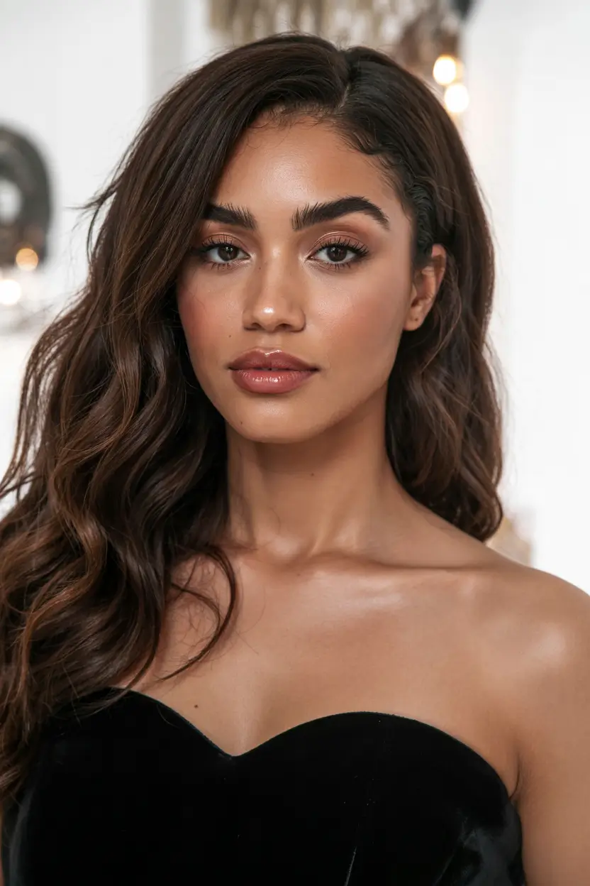 hair color for dark skin tone 2026+Classic Chocolate Depth with a Modern Twist