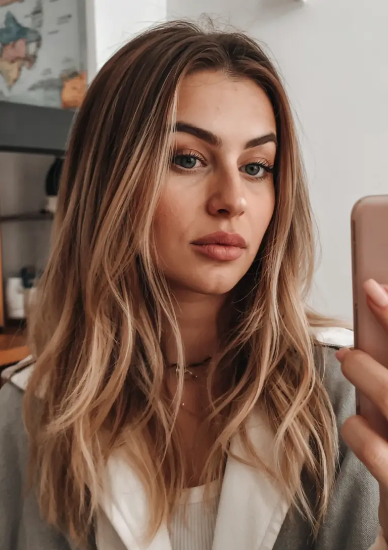 hair color for light skin tone 2026+Smoky Rooted Beige Blonde