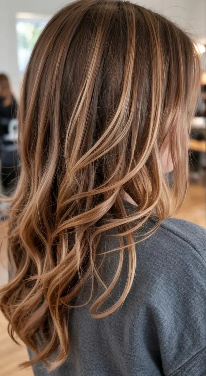 hair color for light skin tone 2026+Golden Hazelnut Balayage with Dimensional Curves