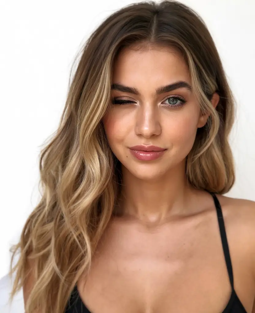 hair color for tan skin tone 2026+Toasted Vanilla Blonde With Soft Curls