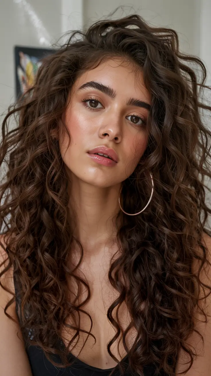 hair color for tan skin tone 2026+Espresso Coil Curls With Deep Warmth