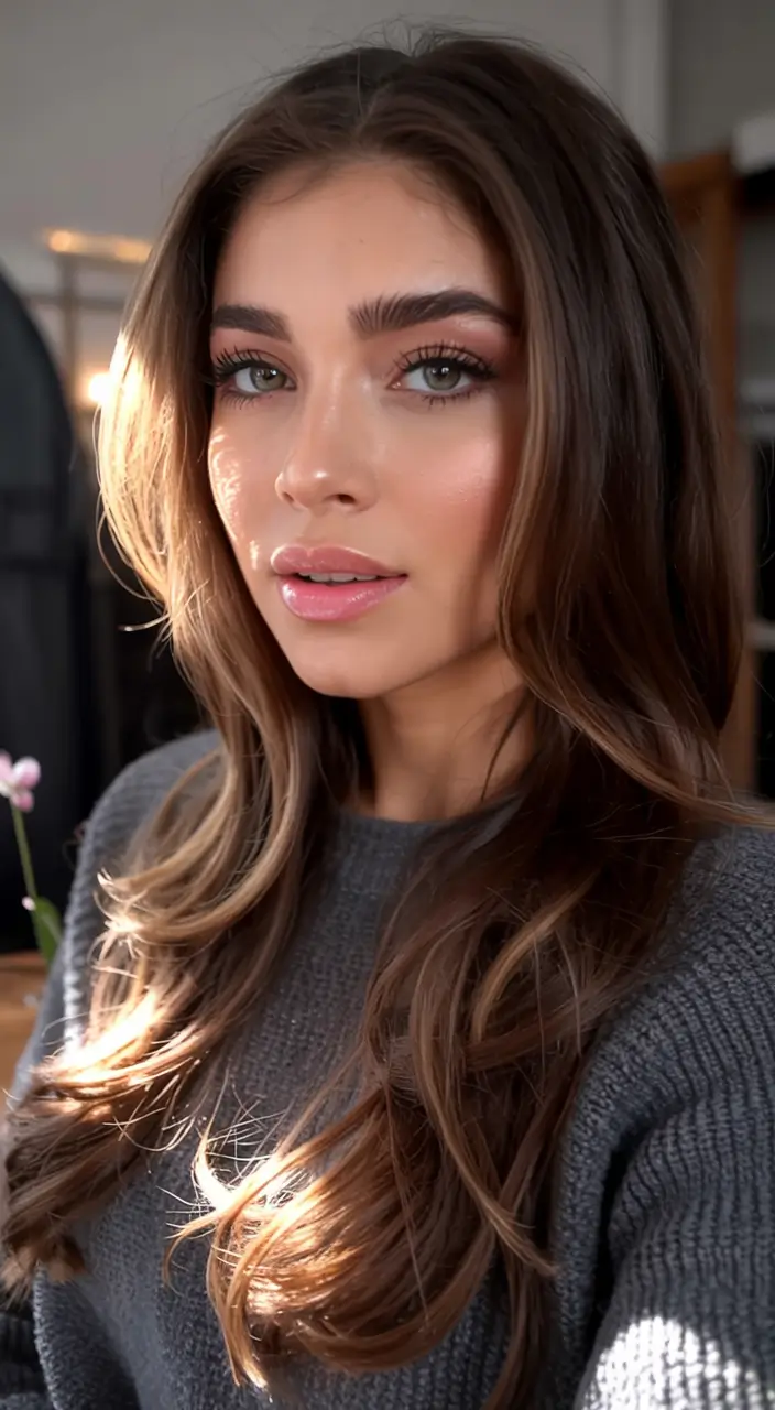 hair color for tan skin tone 2026+Toffee Melt Layers With Subtle Balayage