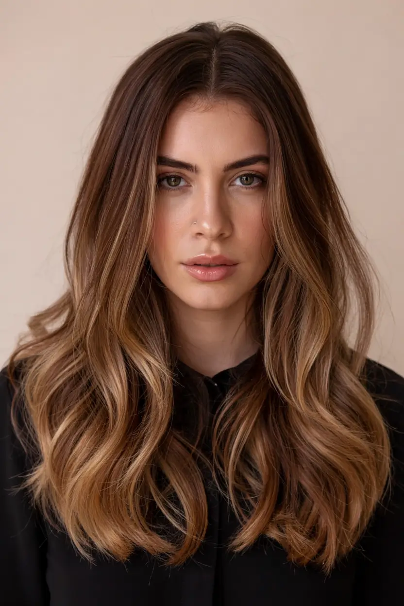 hair color for warm skin tone 2026+Buttered Bronde with Volume and Flow