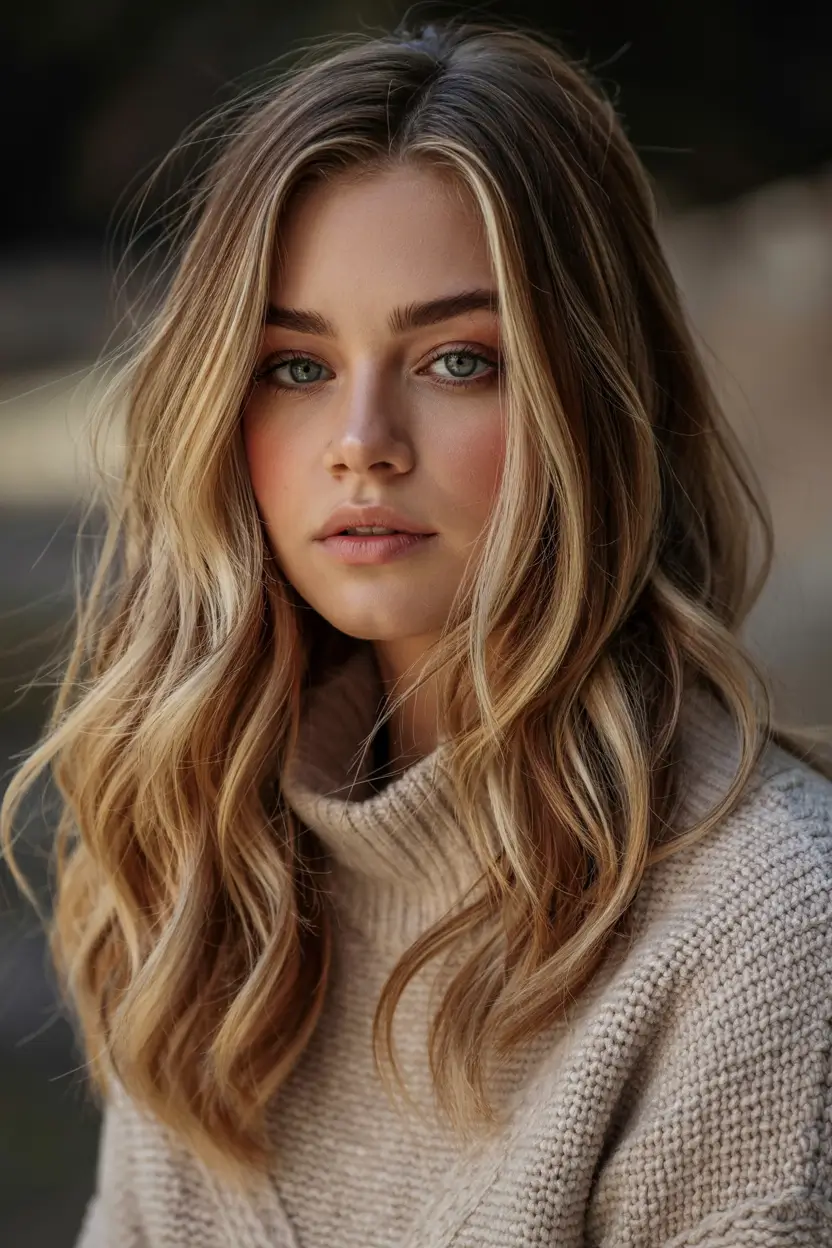 hair color trends 2026 Caramel Latte Balayage with Root Depth
