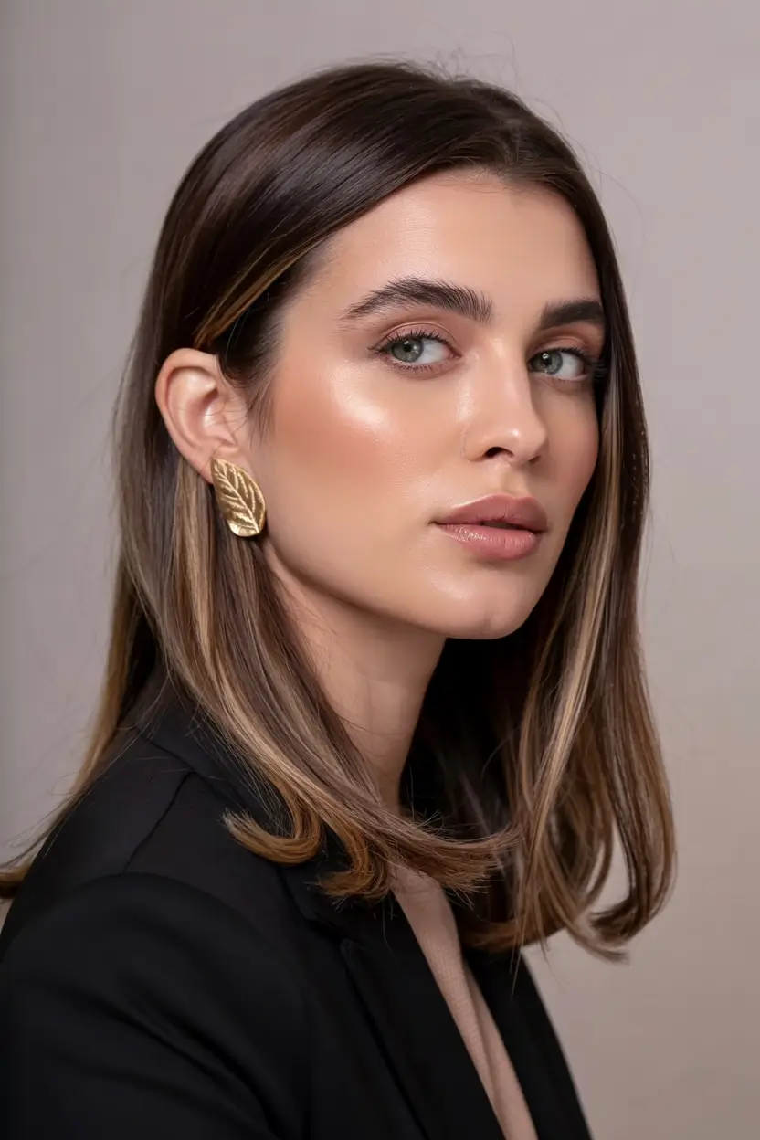 hair color trends 2026 Low-Key Luxe Brunette with Ashy Ends